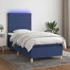 VidaXL Slat Bed Base with Mattress and LEDs, Upholstered Bed, Single Bed, Adult Bed for Interior Bedroom, 3135499
