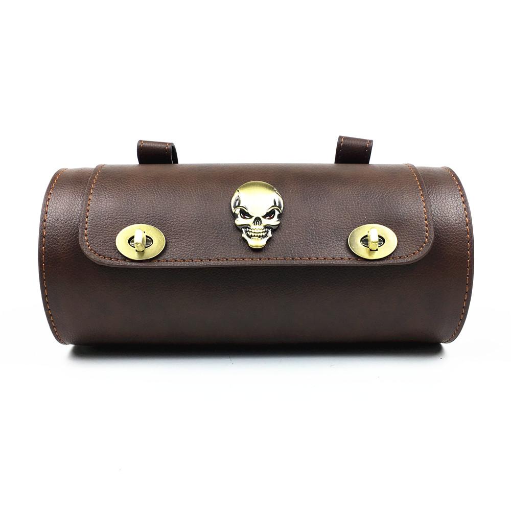 Universal Motorcycle Tool Bag Front Fork Handlebar Saddlebag Roll Barrel Racing Tail Barrel