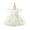 Girls Puff Sleeve Fairy Flower Princess Dress - Wedding & Formal Performance Wear