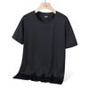 Summer Ice Silk T-shirt for Casual Sports, Quick Drying, Breathable, Solid Color, Thin Women's Short Sleeved T-shirt