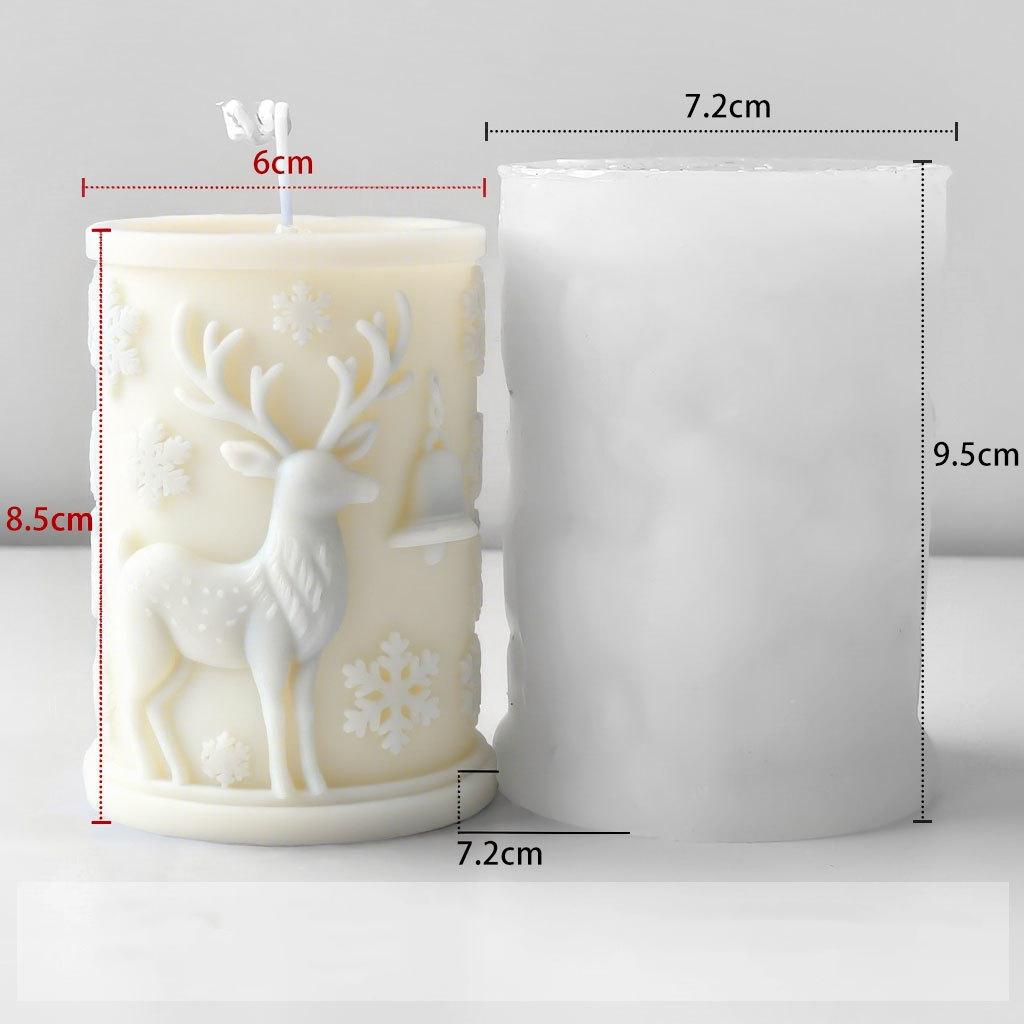 Świąteczna forma silikonowa Świąteczna forma silikonowa na świece w kształcie walca Klasa spożywcza Do projektów DIY Prezent Dekoracja świąteczna