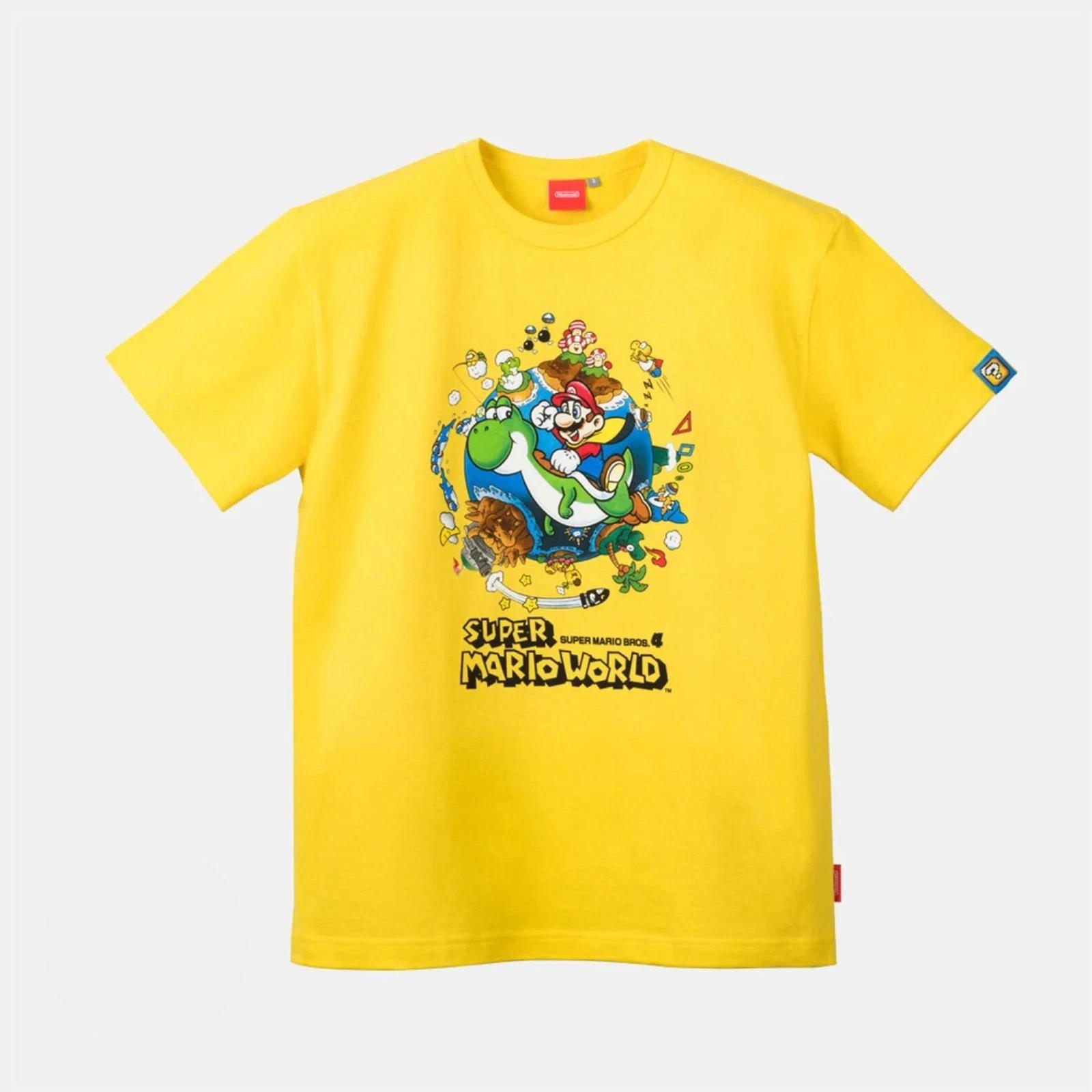 Nintendo TOKYO Exclusive Super Mario World T-Shirt Retro Package Box Yellow JP S