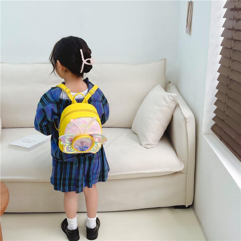 Adorable Korean Style Children's Backpack Lightweight Princess Pu Sequin Toddler Bag For Kindergarten