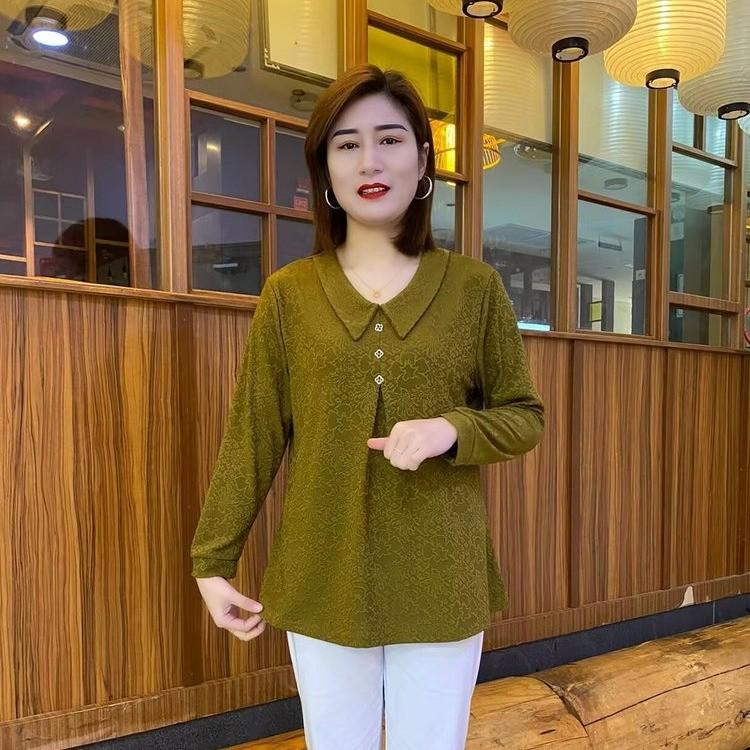 

2026 Autumn Women s Slimming Loose Top: Versatile, Age-defying Style for Middle-aged & Elderly 5XL