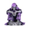 Spooky Skeleton Carrying Bell Ornaments Purple Clothed Resin Festival Ornaments  Ghost Festival