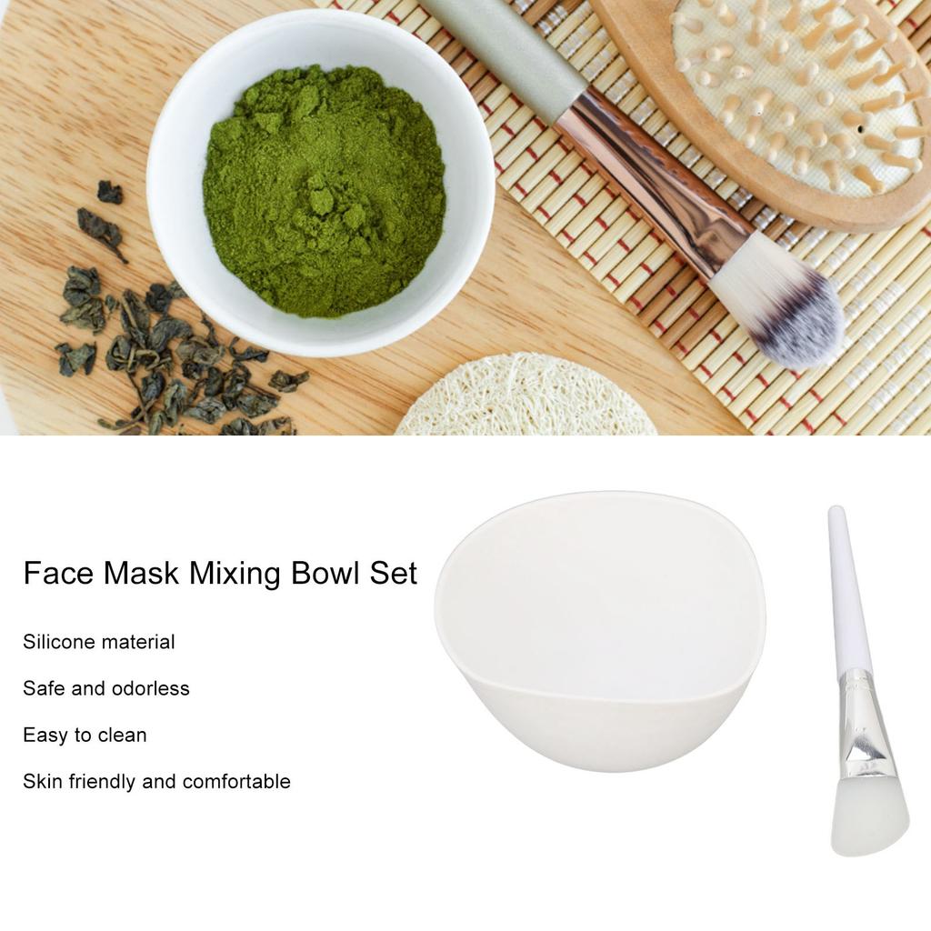 Gesichtsmaskenmischung Faltbares Schüsselset DIY Silikon Leichtgewichtig Exquisites Silikonpinselset
