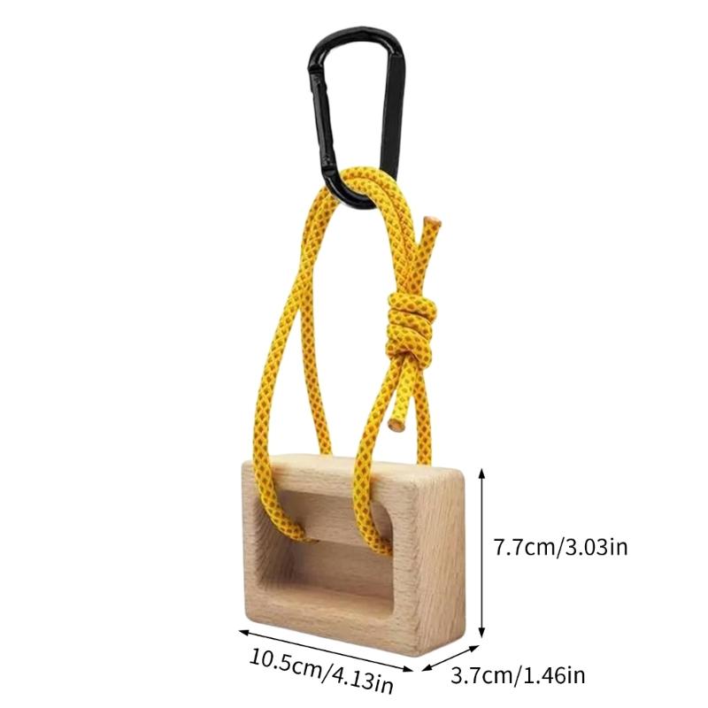 Wood Finger Training Board Portable Fingerboard for Climbers with Smooth Surfaces Secure Mounting Ideal for Homes Gym