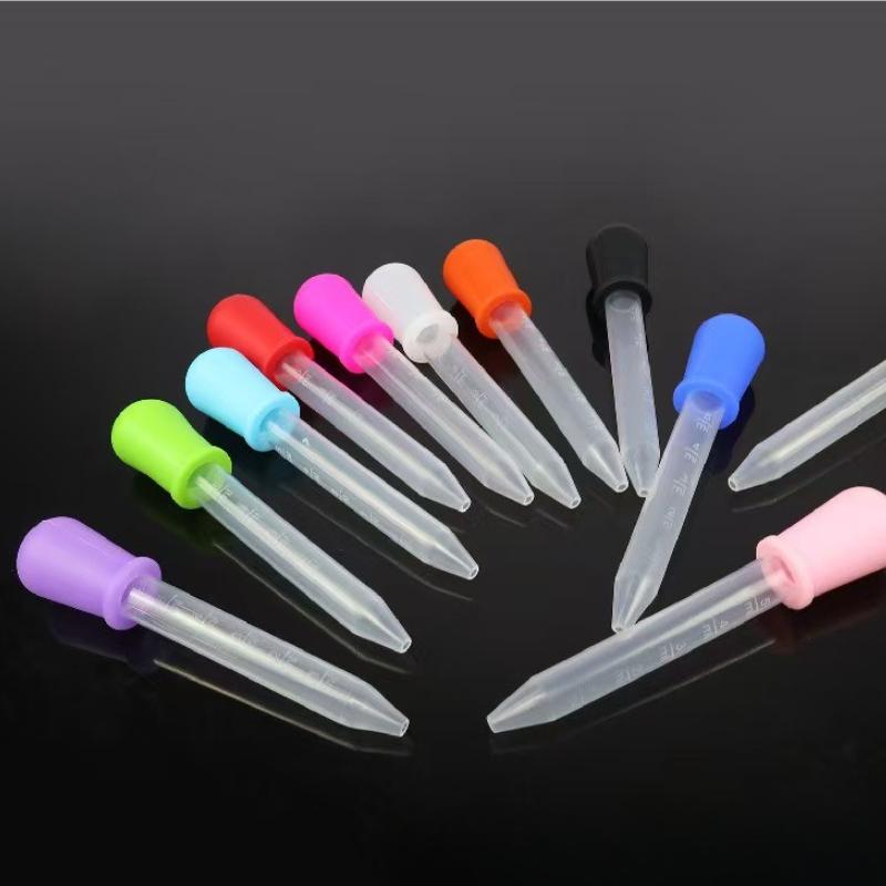 Graduated 5ml Silicone Pipette Dropper Liquid Medicine Feeder Anti‑Choke Safe Feeding Tool For Infant Pets Liquid Dose Dispenser