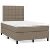 3142085 vidaXL Divan Bed with Mattress Taupe 120x200 Cm Fabric