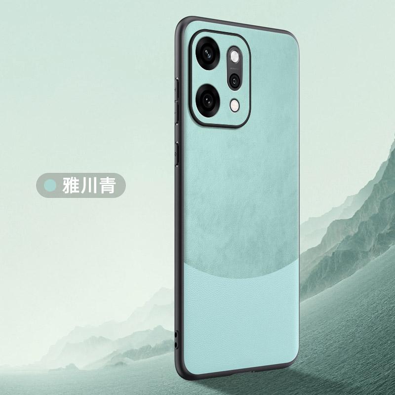 Luxury Vegan PU Leather Back Case For Oppo Reno14 Pro / Reno14 / Reno14 F Version Matte Silicone Phone Shell Protection Bumper