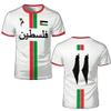 Mode Palästina Flagge Fußball T-Shirts Trend Sommer Kurzarm Nationalemblem 3D-gedruckte Sport-T-Shirts Lose Atmungsaktive Oberteile