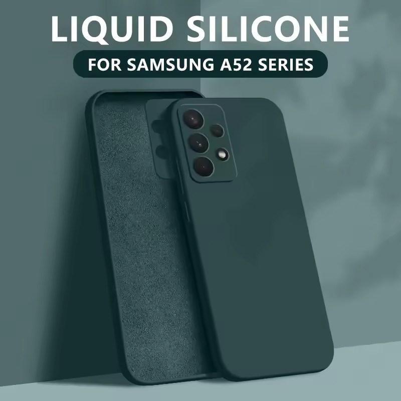 Liquid Silicone Case For Samsung Galaxy S25 Edge S25 S24 S23 S22 Ultra Plus S24 FE A56 A54 A53 A55 Camera Protect Soft Cover