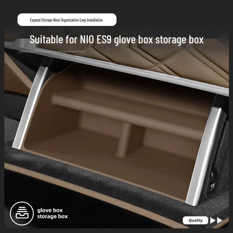 Compatible with 26 Nio ES9 Models: Glove Box Storage Container & Car Interior Organizer.