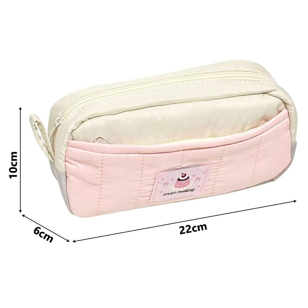 Large Capacity Pencil Pouch 2-Layer Stationery Bag Portable Pen Bag  Students