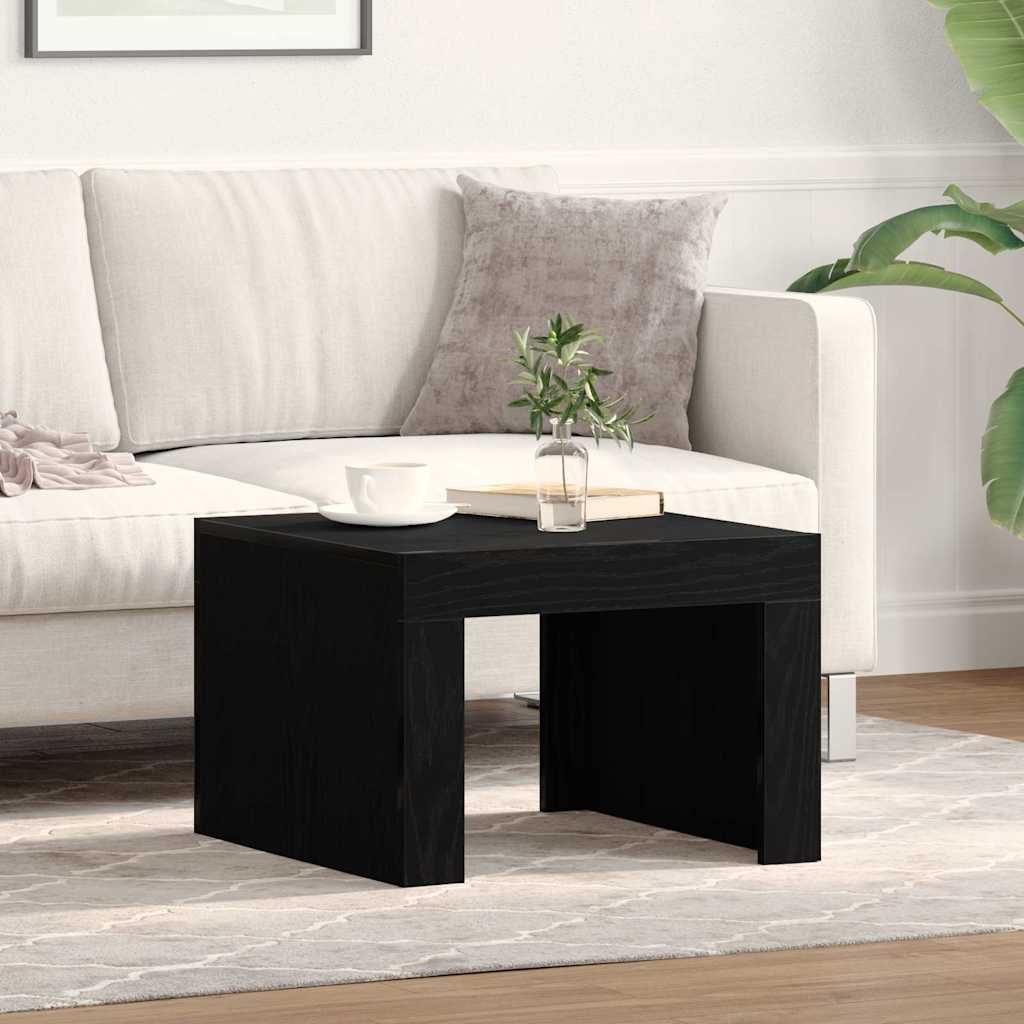 Coffee Table Black Oak Effect 50 X 50 X 35 Cm Engineered Wood
