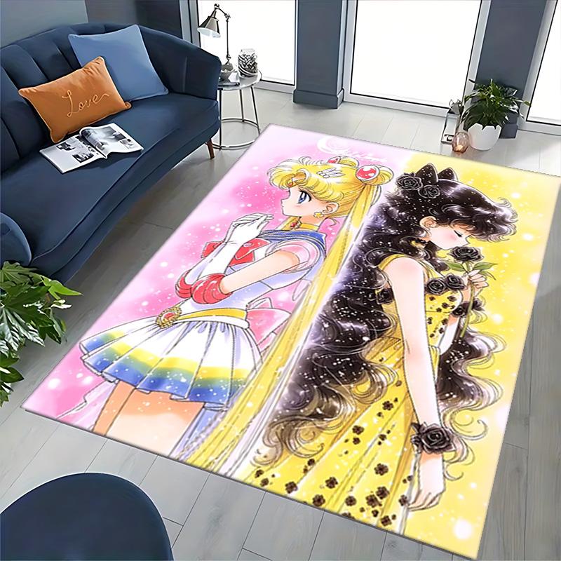 1pc Moonlight Transformation Carpet Rug for Bedroom Living Room Decor Sofa Home Game Area Rug Non-slip Floor Mat. D7220115