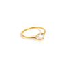 Minimalist Water Drop White Zircon Women Ring, Wave Drop Stainless Steel Ring, 18K Gold Plated Waterproof Luxury Jewelry