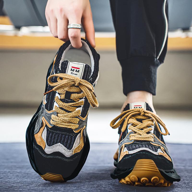 

Autumn Forrest Gump s new leisure sports thick soles increase Putian black dad trendy shoes 39 standard sports code черный коричневый