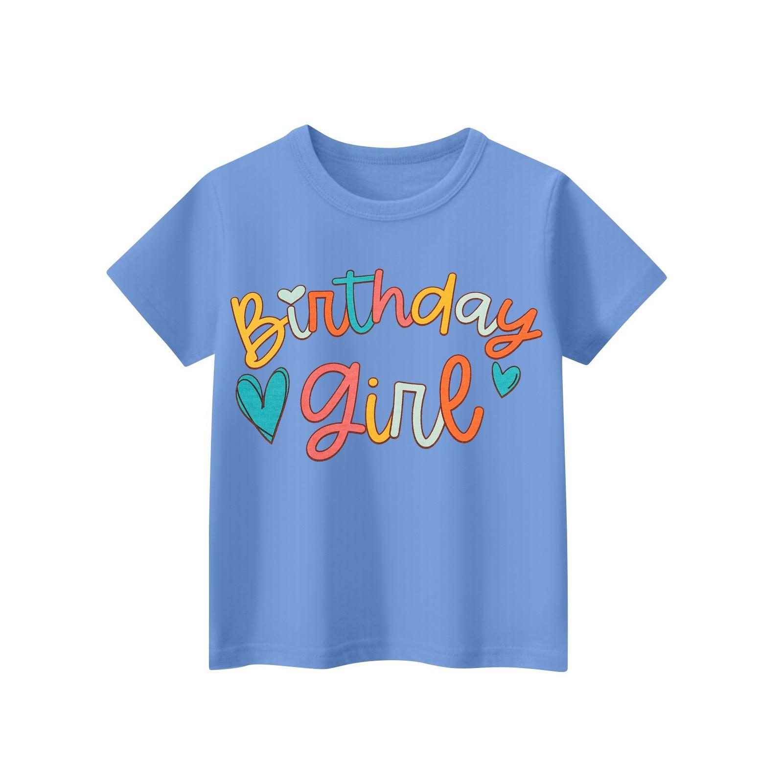 

Детская повседневная футболка с короткими рукавами и круглым вырезом с принтом, модная 150 синий