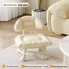 Soft Upholstered Baby Walking Stool with Silent Universal Wheels