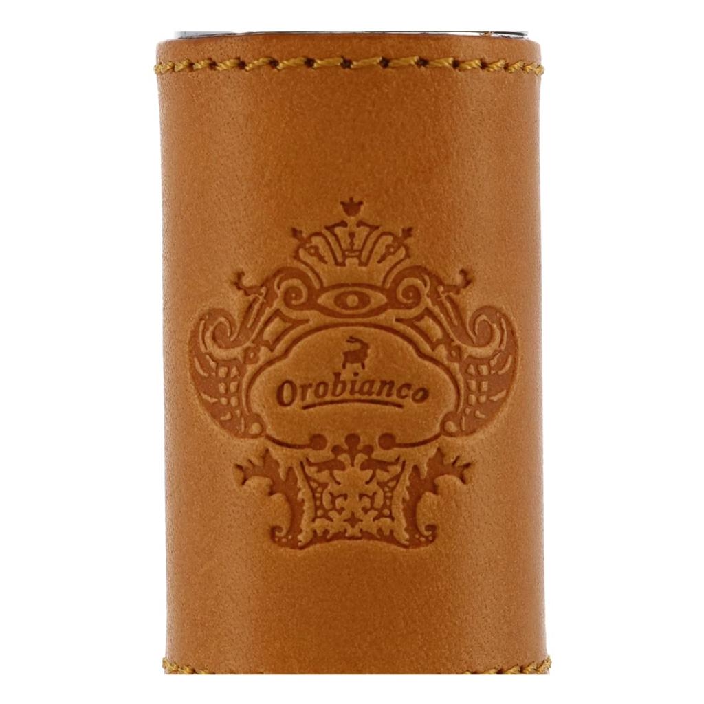 Orobianco Portable Ashtray, Stylish Genuine Leather, Men's, ORA-001, Made in Japan, Brown Cowhide Leather