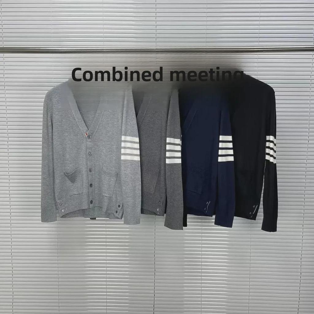 Unisex V-Neck Wool Cardigan - Autumn/Winter, Casual & Comfortable, 5-Button Design