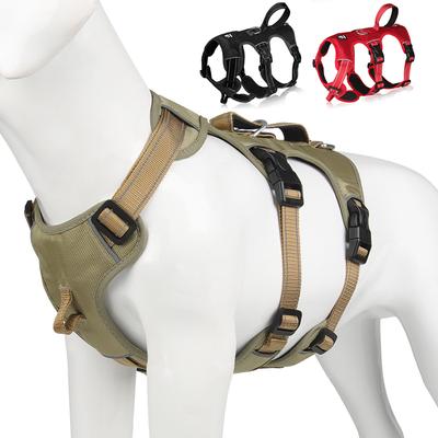 Kein Ziehen, großes Hundegeschirr, Weste, ausbruchsicher, großes Hundegeschirr mit Griff, reflektierende Nylon-Brustgurte für Hunde, Heimtierbedarf