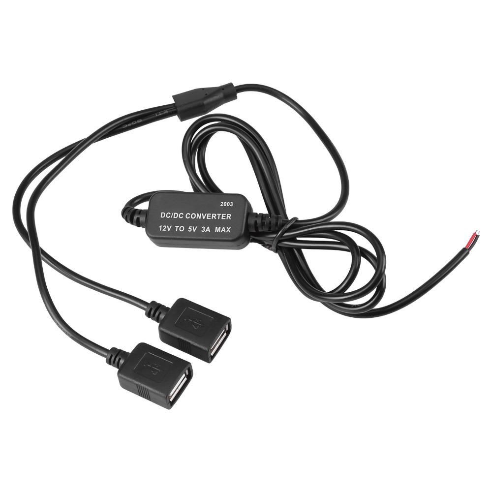Micro USB Port DC-DC Converter 4 Protections 12V to 5V Converter Double USB Converter  Car Use