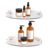 2 PCS Transparent Corner Shelf Acrylic Shower Storage Rack  Bathroom Shower Toilet Tile Surface