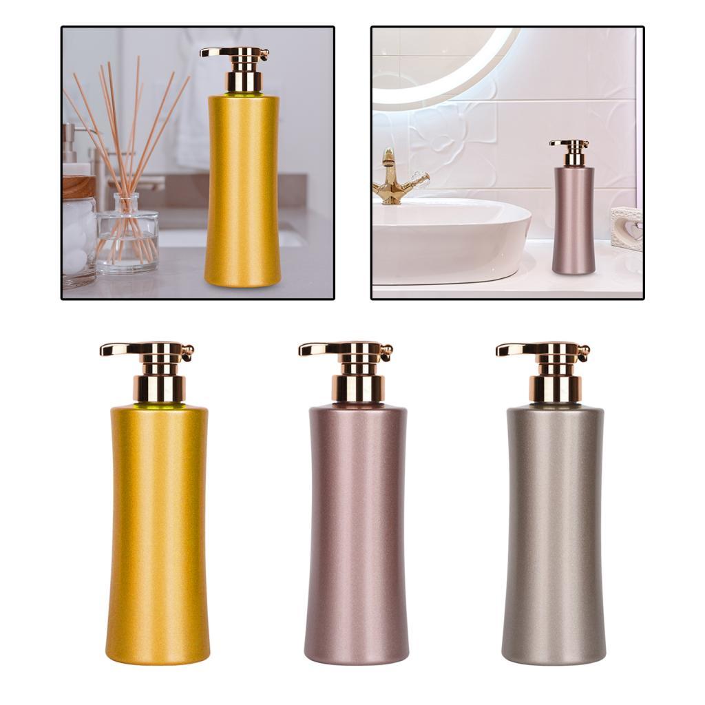 Liquid Soap Dispenser Refillable PET Bottle Bathroom Accessory Set for Shower Gel Shampoo Wash Room