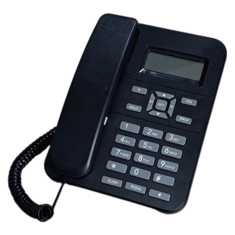 

Telephone Professional Office Desk Phone Corded Landline With Incoming Call Display for Hotels and Businesses чорний
