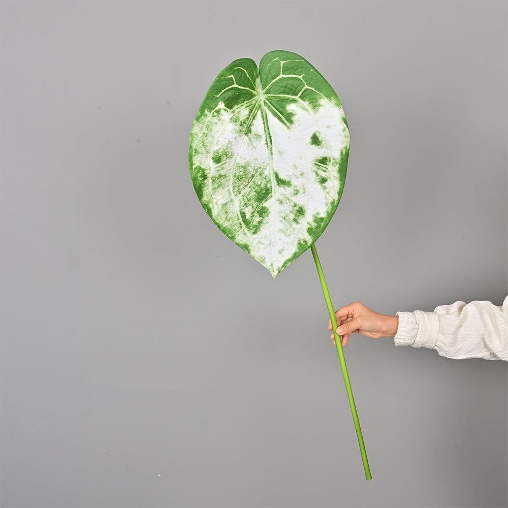 Green Plants Crane King Fern Leaf Lifelike Artificial Arrowroot Leaf  Floral Arrangement