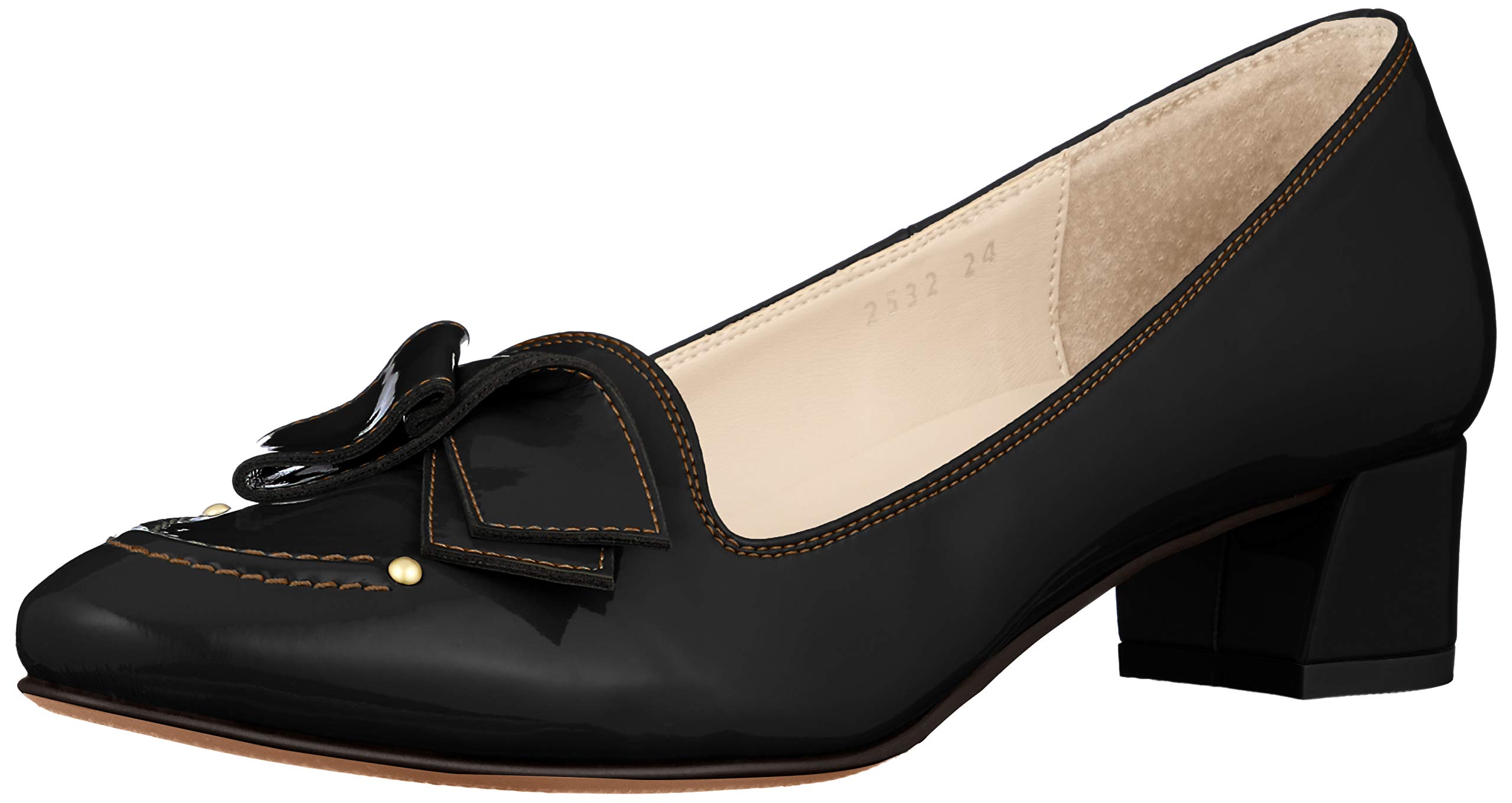 

Туфли-лодочки Lanvin en Bleu с мотивом ленты, черные лакированные, размер E, всепогодные 2532, женские, кожа, 23,5 см,