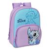 Sac À Dos - Safta - Disney Stitch Sweet - Violet/Bleu - Adaptable Au Trolley - Bretelles Ergonomiques