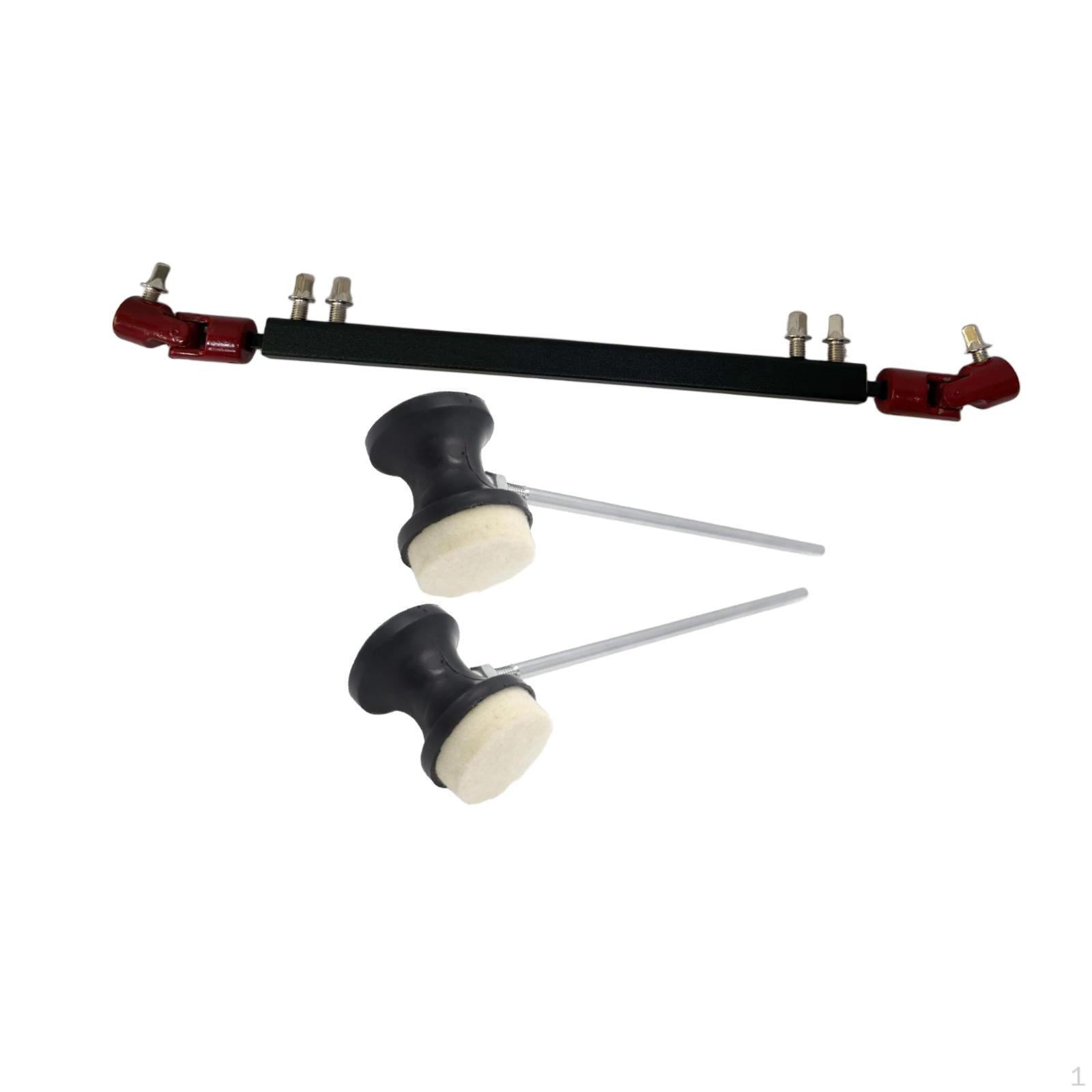 

3 Pieces Double Pedal Cardan Shaft Connecting Rod Drive Spare Part Made of Metal Black Red Shaft