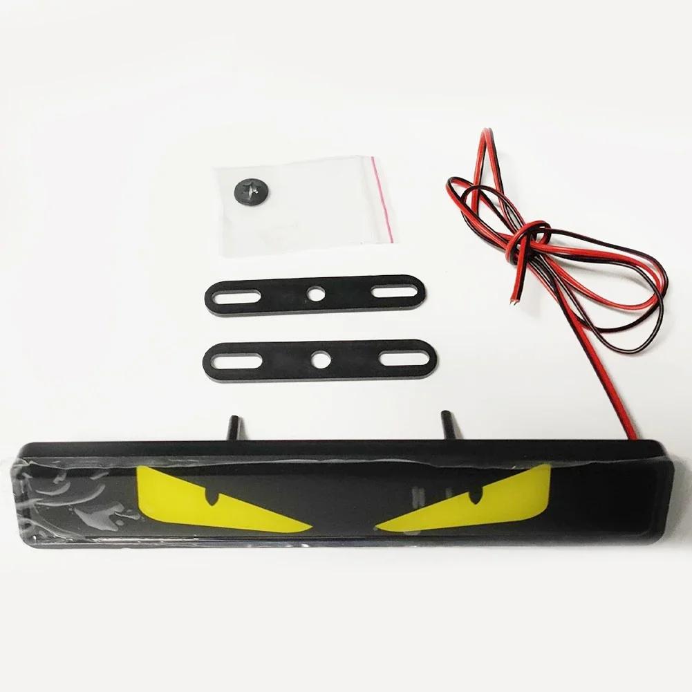 1Pair Car Front Grille LED Demon Eye Light for The Car Tailboard Badge Illuminated Decal Emblem Auto Headlight DIY Decoration