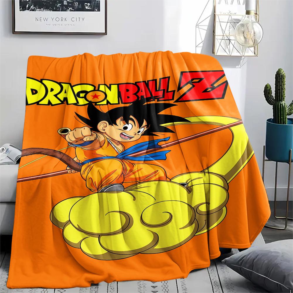 Dragon Ball character Print Flannel Blanket High quality Comfortable for All Seasons Home Decor Warmth and Comfort Perfect for Christmas Gifts