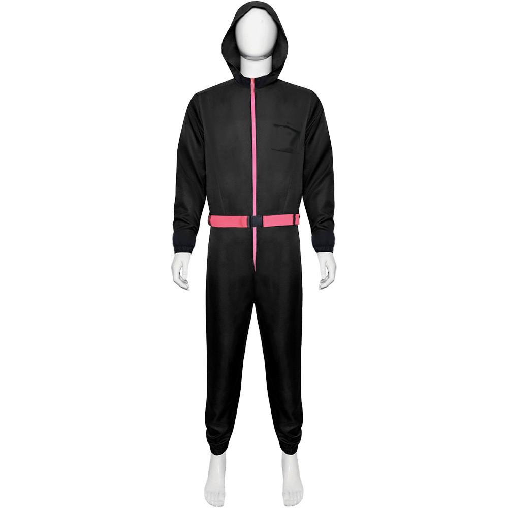 Squid Game Black Jumpsuit Cosplay Costume For Halloween Game Stage Performance