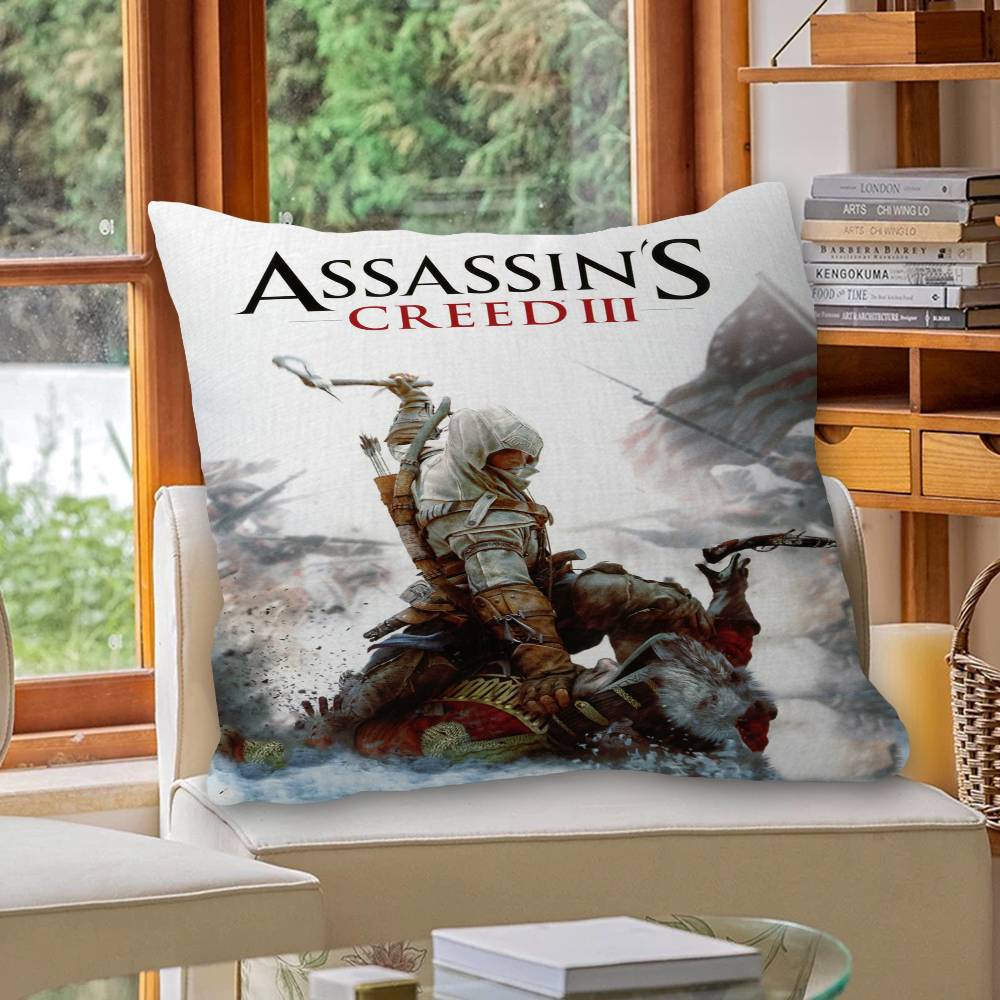 Game A-Assassins Creed S-Shadows Cushion Cover Inches Farmhouse Decor Home Throw Pillow Covers for Couch Decorations
