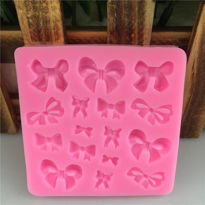 Bows Silicone Mold Bowknot Mini Molds Silicone Ribbon Mold Chocolate Candy Bow For Cake Decorating Diy Desserts, Fondant