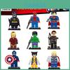 Conjunto de Blocos de Construção de Super-Heróis com Homem de Ferro Capitão América Wolverine Homem-Aranha e Mais!