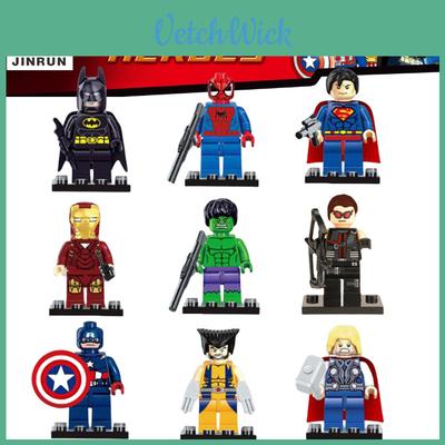 Superhero Building Blocks Toy Set With Iron Man Captain America Wolverine Spider-man And More!