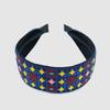 LALA Ethnic Lattice Hairband P-BLACKBLUE