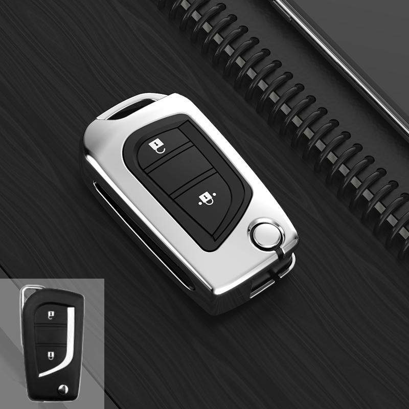 For Toyota Corolla Levin Camry Highlander Rav4 Prado Aluminium Alloy Car Key Case Cover Key Bag Shell Protector Accessories