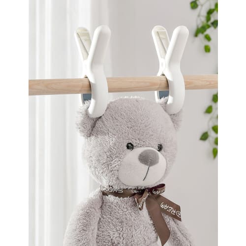 ALLMIRA Clothespins, Futon Clips, Pack of 4, Large, Strong, Stylish, Wide Clothespins for Balconies, Futon Clips, Futon Clips, Futon Drying, Extra Lar