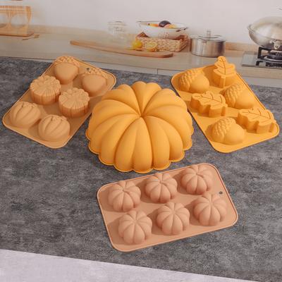 Pumpkin Silicone Mold Halloween-Themed Ice Tray Mold Muffin Making Chocolate Harvest Cake Decorating Mold
