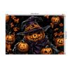 Halloween Placemats Dining Table Spooky Pumpkin Bat Moon Themed Table Mats Party Decor Trick or Treat Dinner Durable Washable