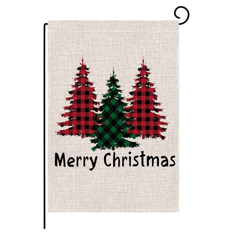 New Double-Sided Christmas Watercolor Garden Flag: Festive Design for Holiday Atmosphere