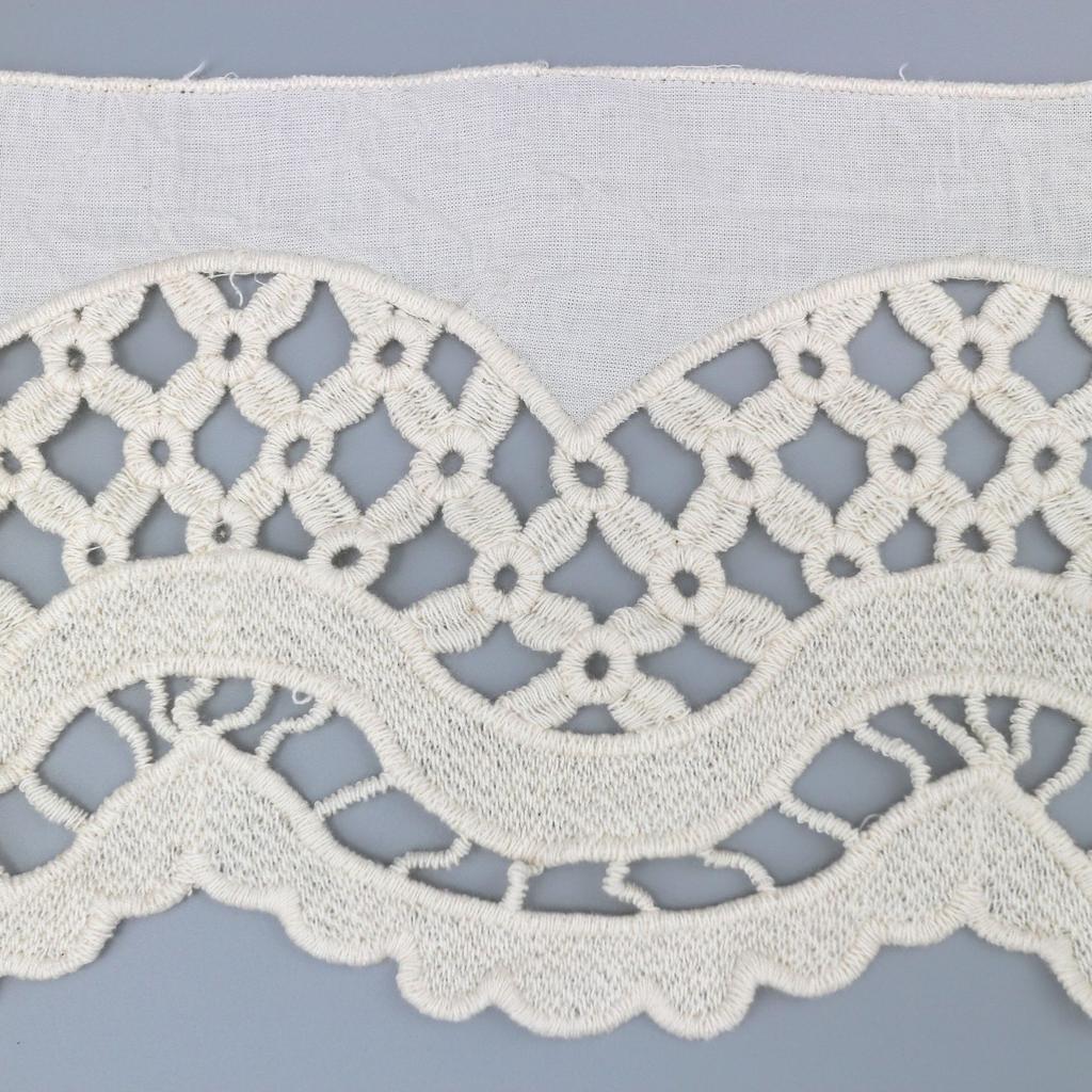 Cotton Lace, Barcode Hollow Embroidery Lace Belt, Barcode Clothing Fashion Soft Decoration Lace Accessories