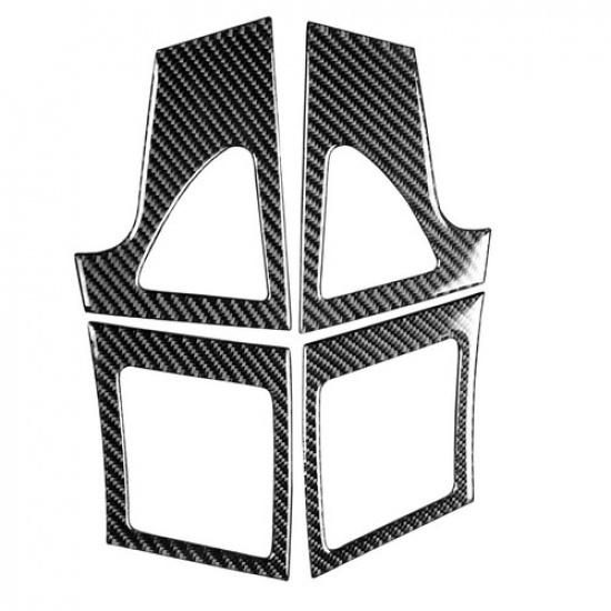 Carbon Fiber Interior Side Air Vent Outlet Cover Trim For Mitsubishi Lancer